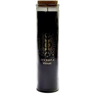 "It's just a Phase" Moonlit Sky Black Tall glass Modern Expressions Candle